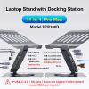 Laptop Docking Station for MacBook Pro/Air/Dell/HP/Surface HC 11-in-1 USB C Hub 360Rotatable Laptop Stand with USB Hub 4K HDMI USB 3.0 PD100W 3.5mm Audio Jack RJ 45 TF/SD Reader Universal Laptop Dock view 2