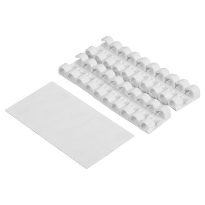 Cable Clips, 20pcs Desk Cable Drop, Clip Organizer Adhesive Cable Management Clamp 3 Colors, Ideal Cords Management for Organizing Cable Wires-Home, Office, Car, Desk & Nightstand(White)