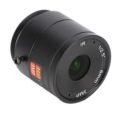 6mm 3 MP CCTV Camera Lens, F1.4 Professional CS Mount 1/2.5" Security Camera Len Fixed Focal Length Lens for Security Surveillance Camera