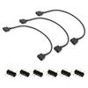 Jstincal (3-Pack) ARGB Extension Cable, 5V 3-Pin Addressable RGB Cable, 1-to-1 Female to Female for Extending Computer PC Fans/LED Lights, 30cm / 11.8in view 2