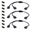 3-Pack 5V 3Pin ARGB 1 to 2 Female to Female ARGB Cables, 1-to-2 Addressable RGB Spliter Extension Cable with Male Pins, Used For Computer Chassis, CPU Heat Sink, And 5V ARGB Fans (11.8 Inches) view 1