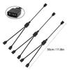 3-Pack 5V 3Pin ARGB 1 to 2 Female to Female ARGB Cables, 1-to-2 Addressable RGB Spliter Extension Cable with Male Pins, Used For Computer Chassis, CPU Heat Sink, And 5V ARGB Fans (11.8 Inches) view 3