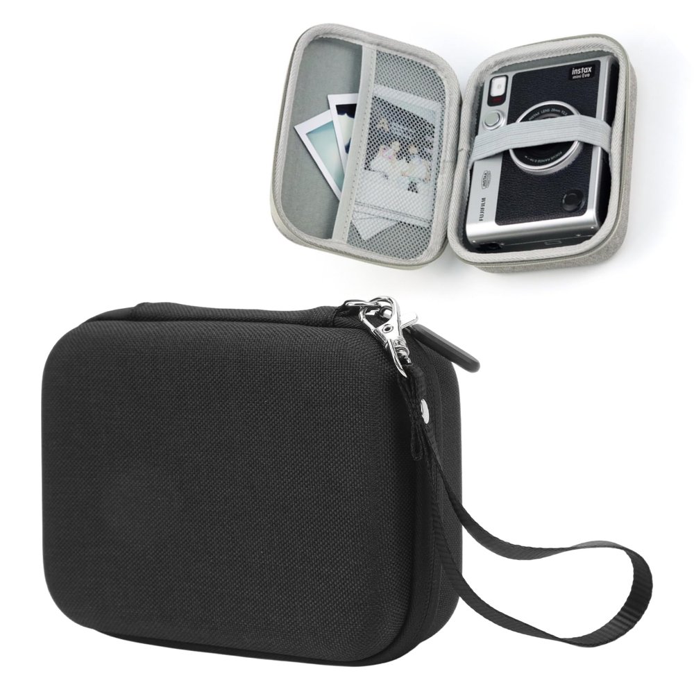 Bewinner Hard Case for Mini EVO Link LiPlay Instant Camera, Hard Travel Camera Bag, Portable Camera Bags, Black