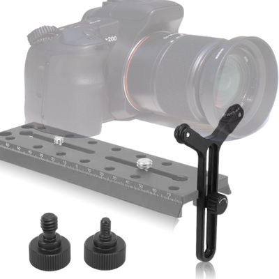 Y Bracket With Double Wheels for S SC Lens Support System, Long Lens Support, Y Shaped With 1/4in Screw, Adjustable