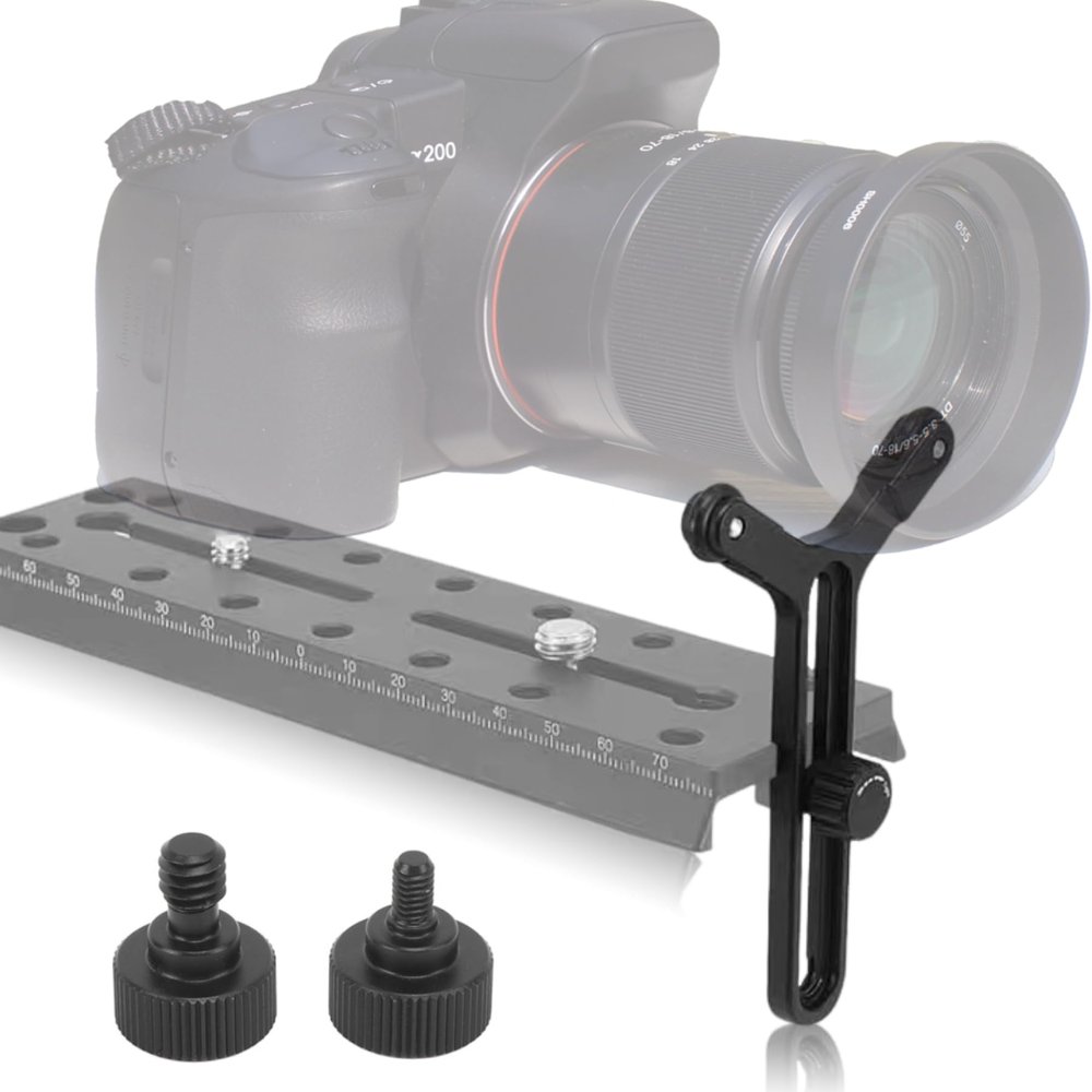 Y Bracket With Double Wheels for S SC Lens Support System, Long Lens Support, Y Shaped With 1/4in Screw, Adjustable