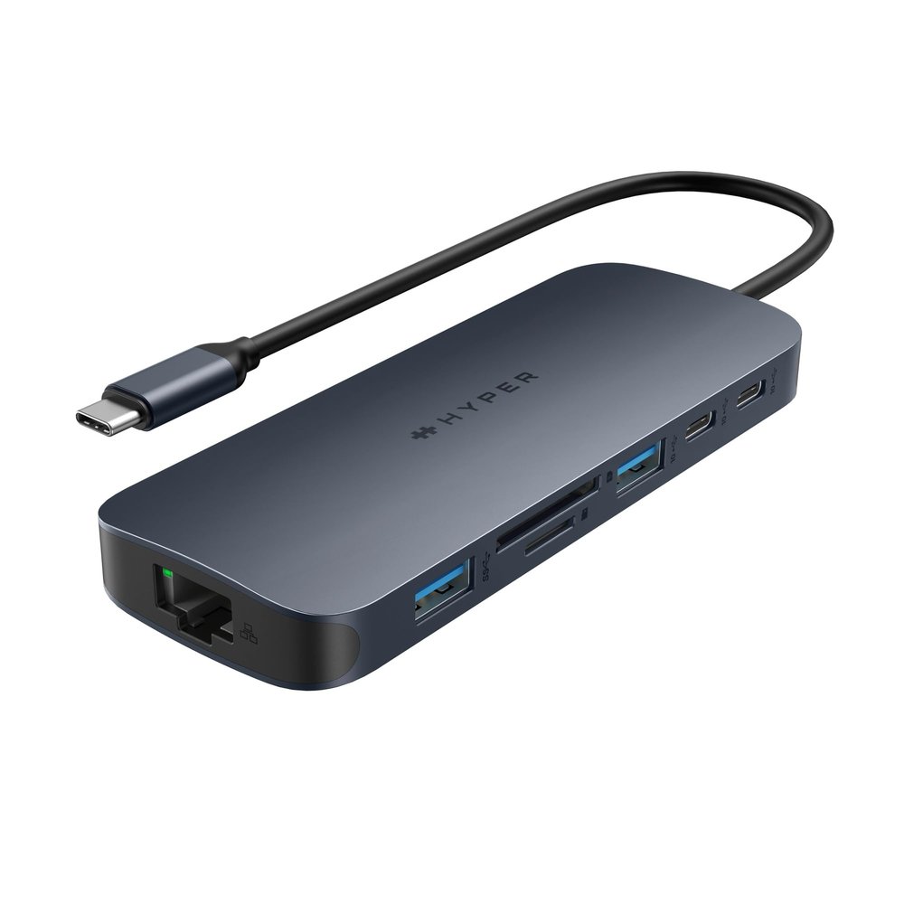 HyperDrive Next 11 Port USB C Hub for Mac, PC, and Chromebook w/ 2 4K60Hz HDMI, 2 USB-A, 2 USB-C Hub 10Gbps,140W Power Delivery, SD & microSD Card Reader, Ethernet, 3.5mm Audio Ports