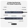 HyperDrive Next 11 Port USB C Hub for Mac, PC, and Chromebook w/ 2 4K60Hz HDMI, 2 USB-A, 2 USB-C Hub 10Gbps,140W Power Delivery, SD & microSD Card Reader, Ethernet, 3.5mm Audio Ports view 2
