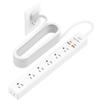 15 Ft Power Strip Surge Protector - 7 Outlets 4 USB Ports (2 USB C), Ultra Thin Flat Extension Cord & Flat Plug, 1700 Joules, Wall Mount, Desk Charging Station for Home Office Dorm, White view 1