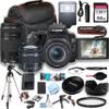 Canon EOS Rebel SL3 DSLR Camera w/EF-S 18-55mm F/4-5.6 STM Zoom Lens + 75-300mm F/4-5.6 III Lens + 64GB Memory, Case, Tripod, Flash, Remote, and More (34pc Bundle) (Renewed) view 1