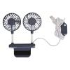 Acogedor Monitor Fan, Mini USB Powered PC Table Fan, 3 Speeds Quiet Cooling Fan with 2 Head, Clip, 2m USB Cable, for Office Laptops, Desktop PC (Blue) view 1