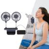 Acogedor Monitor Fan, Mini USB Powered PC Table Fan, 3 Speeds Quiet Cooling Fan with 2 Head, Clip, 2m USB Cable, for Office Laptops, Desktop PC (Blue) view 4