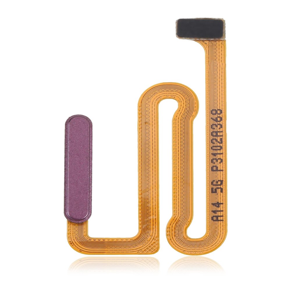 Best Shopper - Replacement Fingerprint Reader with Flex Cable Compatible with Samsung Galaxy A14 (A145) (Dark Red)