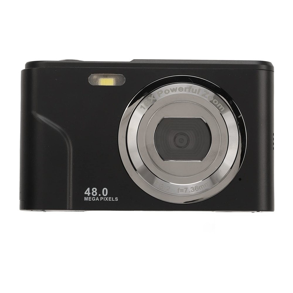 48MP Digital Camera 16X Zoom, 1080P, 2.4 Inch Display, Compact Camera for Travel, Graduation, Wedding Ceremonies (Star Black)