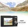 48MP Digital Camera 16X Zoom, 1080P, 2.4 Inch Display, Compact Camera for Travel, Graduation, Wedding Ceremonies (Star Black) view 3