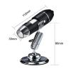 Lab Microscope Slides 1600X 1080P USB Digital Microscope Electronic Stereo Adjustable USB Camera with Stand Microscope Parts (Size : 1600X) view 2
