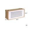 CLoxks Cable Management Box Router Storage Box Desktop Large Solid Wood Row Socket Light cat Machine top Cover Box Wire Storage Box (Color : 2) view 2