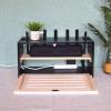 CLoxks Cable Management Box Router Storage Box Desktop Large Solid Wood Row Socket Light cat Machine top Cover Box Wire Storage Box (Color : 2) view 4