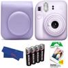 Fujifilm INSTAX MINI 12 Instant Film Camera (Lilac Purple) Bundle, Includes: INSTAX Mini Film (20 Exposures), INSTAX Mini 12 Case and More (5 Items) view 1