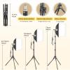 Torjim Softbox Photography Lighting Kit, 16'' x 16'' Professional Softbox Lighting Kit with 85W 3000-7500K LED Bulbs, Studio Lights for Photography/Video Recording/Live Streaming/Portraits Shooting view 4