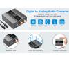 DAGIJIRD Digital to Analog Audio Converter 192KHz DAC with Coaxial Jack, Toslink Coaxial Optical to Analog Stereo RCA (R/L) or AUX Converter view 3