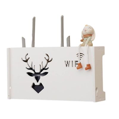 CLoxks Cable Management Box Bins Wall-Mounted Router Box Office Decor Console WiFi Box TV Lower Plug-in Shielding Box Wireless Storage Boxes Rack Bracket Wire Storage Box (Size : 1)