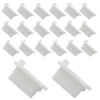 Auvotuis 20Pcs Silicone USB Port Cover, USB A Type Female Cover Plug Protector, White