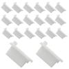 Auvotuis 20Pcs Silicone USB Port Cover, USB A Type Female Cover Plug Protector, White view 1