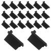 Auvotuis 20Pcs Silicone USB Port Cover, USB A Type Female Cover Plug Protector, Black view 1