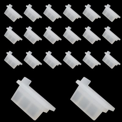 Auvotuis 20Pcs Silicone USB Port Cover, USB A Type Female Cover Plug Protector, Translucence