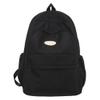 DUNBRI NEW Solid Color Trendy Backpack Cute Women Bag Kawaii Travel Backpack Large Capacity Waterproof Laptop Backpack Men (Black) view 1