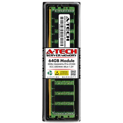 A-Tech 64GB RAM for QNAP TDS-h2489FU NAS | DDR4 2666MHz PC4-21300 ECC LRDIMM 4Rx4 1.2V 288-Pin Load Reduced DIMM Memory Upgrade