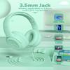 awatrue Kids Headphones for School Toddler Wired with Microphone Plug in Bulk Boys Headset Girls 3+ Year Old Green view 4