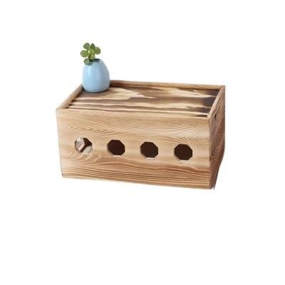 CLoxks Cable Management Box Junction Box Solid Wood Retro Simple Plug-in Wire Storage Box Socket Plug-in Board Box Power Cord Box Wire Storage Box (Size : 30cm)