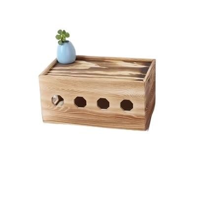 CLoxks Cable Management Box Junction Box Solid Wood Retro Simple Plug-in Wire Storage Box Socket Plug-in Board Box Power Cord Box Wire Storage Box (Size : 30cm)