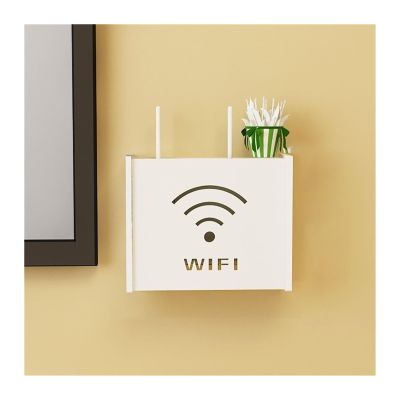 Cable Management Box Large Wireless WiFi Router Storage Box PVC Panel Shelf Wall Hanging Plug Board Bracket Cable Storage Organizer Home Decor Wire Storage Box (Color : Type C)