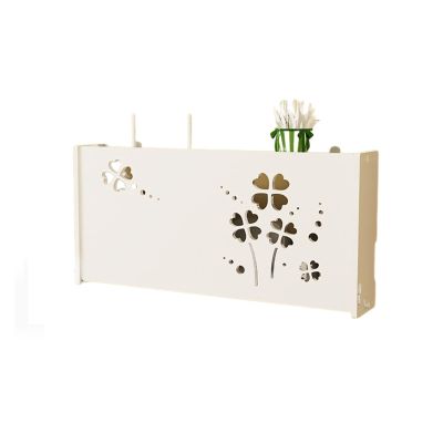 Cable Management Box Large Wireless WiFi Router Storage Box PVC Panel Shelf Wall Hanging Plug Board Bracket Cable Storage Organizer Home Decor Wire Storage Box (Color : Type B)