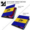 Barbados Flag Fashion Case for IPAD 2020 AIR 4 10.9in, Pen Slot Protective Cover for IPAD 2020 AIR 4 10.9in, Convenient Magnetic Stand view 3