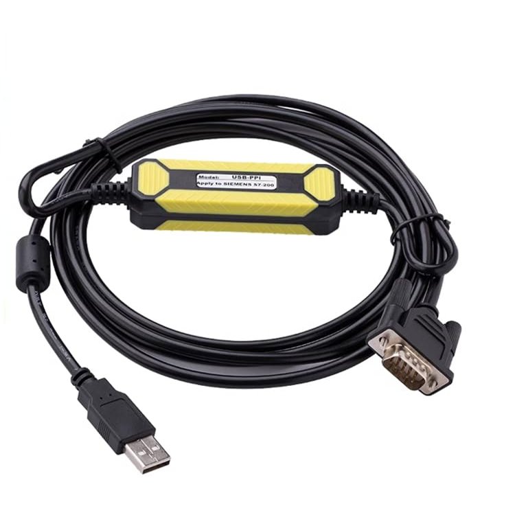 Applicable USB-PPI PLC Programming Cable S7-200 Series RS485 Data Cable Download Cable Black Economy