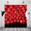 BELECO 7x5ft Fabric Happy Chinese New Year Backdrop Red Lanterns Chinese Traditional Lanterns Lit at Night New Year Eve Background Spring Festival Lunar New Year Decorations Backdrop Photo Props view 3