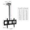 THEGA Motorized Ceiling TV Mount, Motorized Wall Mount Bracket, Adjustable Height Electric TV Lift with Remote Control, Two Installation Methods, Fits 26-70 Inch Low Profile TVs (Size : 60cm) view 2