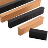 FIDEMM 1Pcs Rose Gold Black Handle Modern Minimalist Kitchen Cabinet Drawer Aluminum Profile Wardrobe Bathroom (Color : Black) view 4