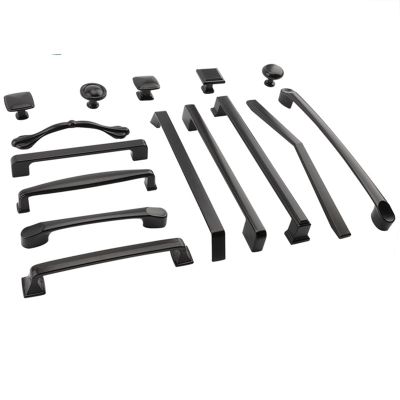 FidemM Black Handles for Furniture Parts Cabinet Knobs and Handles Kitchen Handles Drawer Knobs Pulls Cupboard Hardware Accessories 1Pcs (Color : AB16-1)