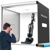 Glendan 32"x32" Light Box Photography, Large Photo Light Box with 3 Light Panels, 792 LED Beads, CRI >95, Professional Photo Booth Shooting Tent Kit with 4 Color Backdrops for Product Photography view 1