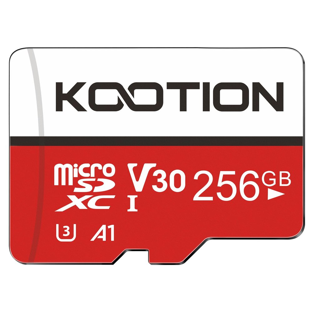 KOOTION 256GB Micro SD Card UHS-I U3 V30 4K for Camera/Action Camera/Drone/Smartphone, Class 10 MicroSDXC Memory Card with Adapter