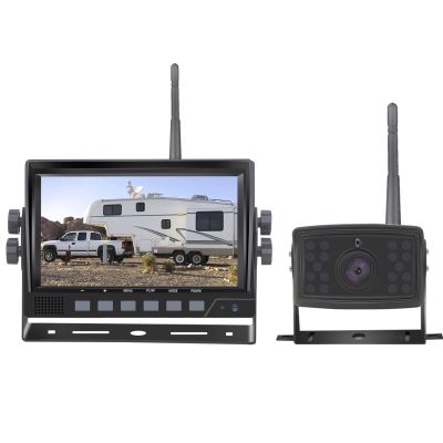 1080P Digital Backup Camera System Kit - 200M Wireless Transmission, 7 Inch AHD IPS Screen, IP69K Waterproof, Reversing System for Truck RV Yacht Campers