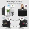 Glendan 40"x40" Light Box Photography, Large Photo Light Box with 3 Light Panels, 594 LED Beads, CRI >95, Professional Photo Booth Shooting Tent Kit with 4 Color Backdrops for Product Photography view 4