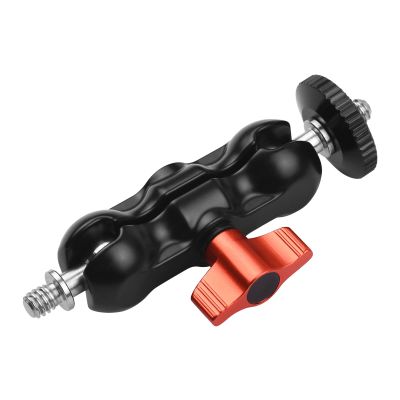 Articulating Friction Arm Monitor Mount with Double Ballhead Standard 1/4-inch Screw for Camera Monitor LED Light Microphone Video Rig
