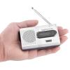 Portable AM FM Mini Radio Stereo Speakers Receiver Player with Telescopic Antenna, Built in Speaker, and Standard Earphones Jack for Light Weight and Portable Size view 1