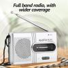 Portable AM FM Mini Radio Stereo Speakers Receiver Player with Telescopic Antenna, Built in Speaker, and Standard Earphones Jack for Light Weight and Portable Size view 3