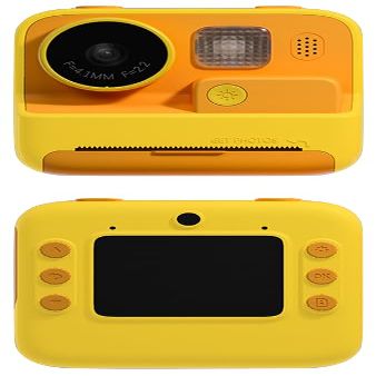 Bunnyshop Retro Instant Print Kids Camera Vintage Design Thermal Printer Digital Camera Paper Provided (Orange Retro Cam)
